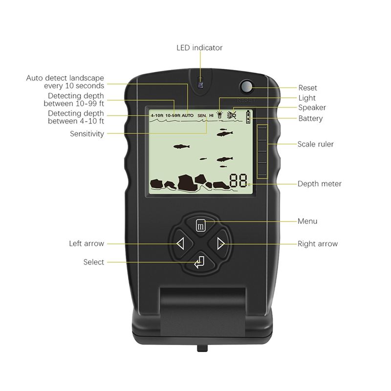 New Portable Fish Finder, Ice  – обзор и цена Fish Finder Transducer