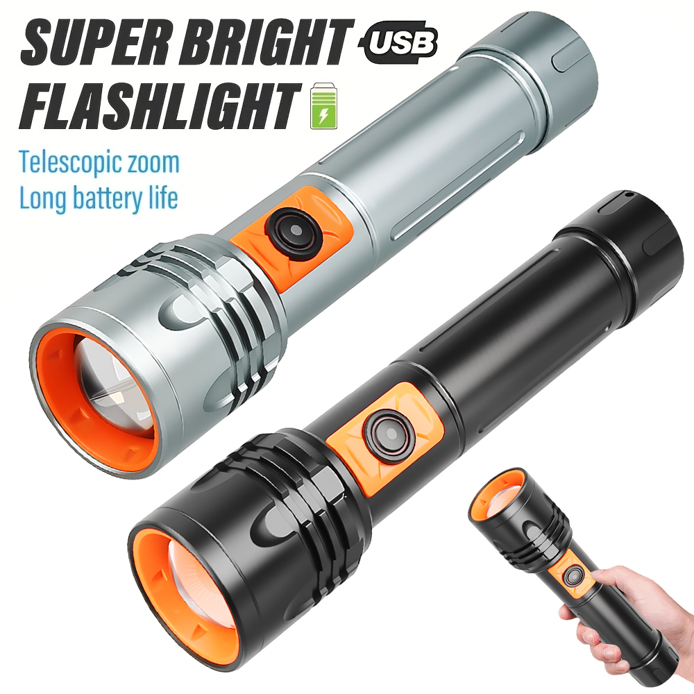 High Power LED Flashlight USB  – обзор и цена Fishing Light