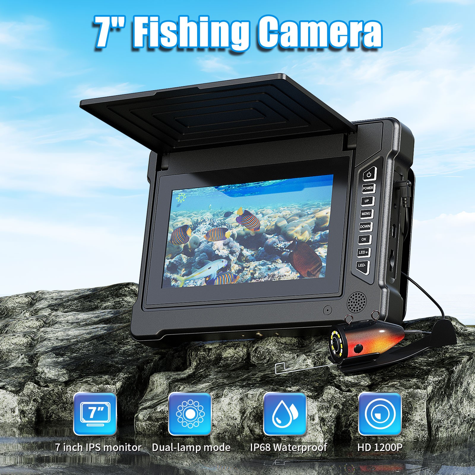 7 Inch 15M 1200TVL Underwater  – обзор и цена Fish Finder Cable