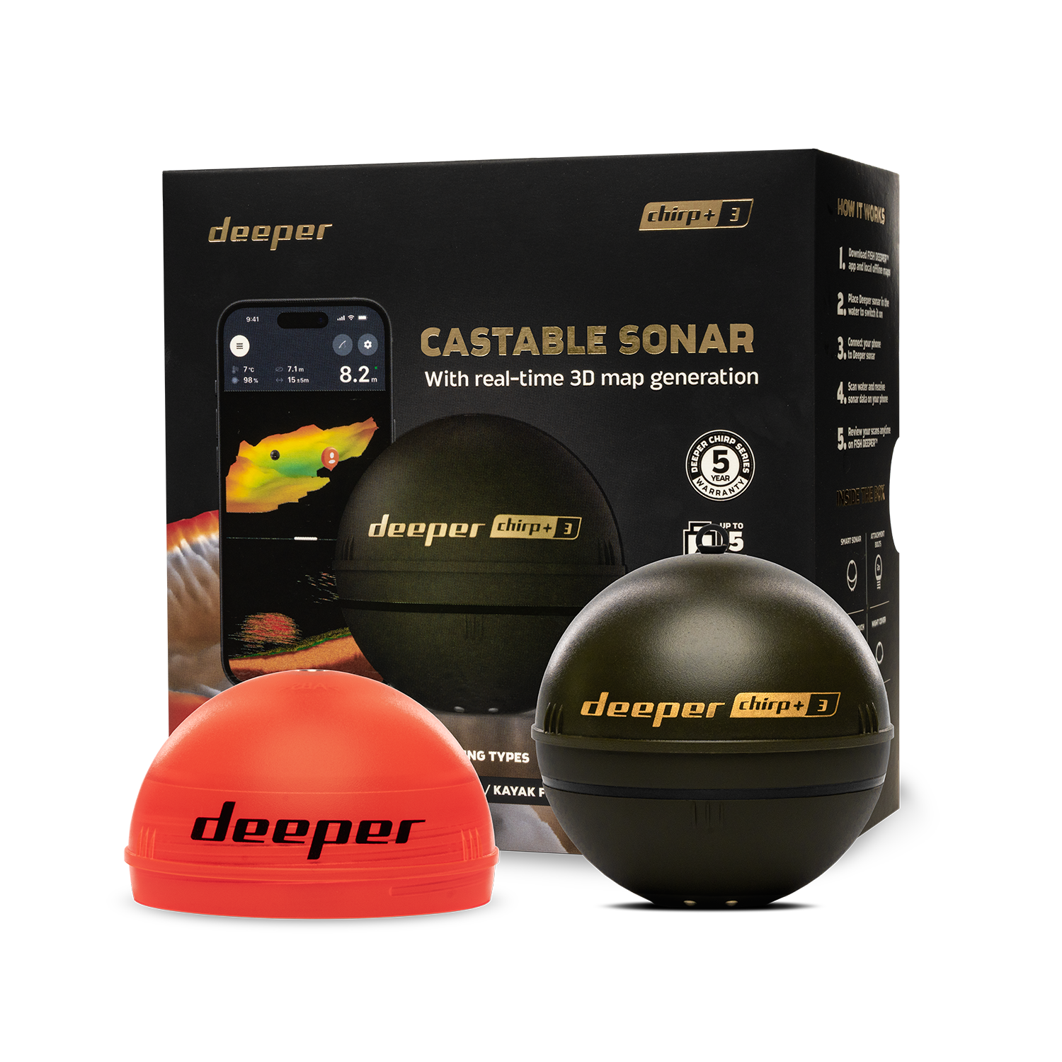 Deeper Smart Sonar Chirp+3 Fis – обзор и цена Fish Finder Gps