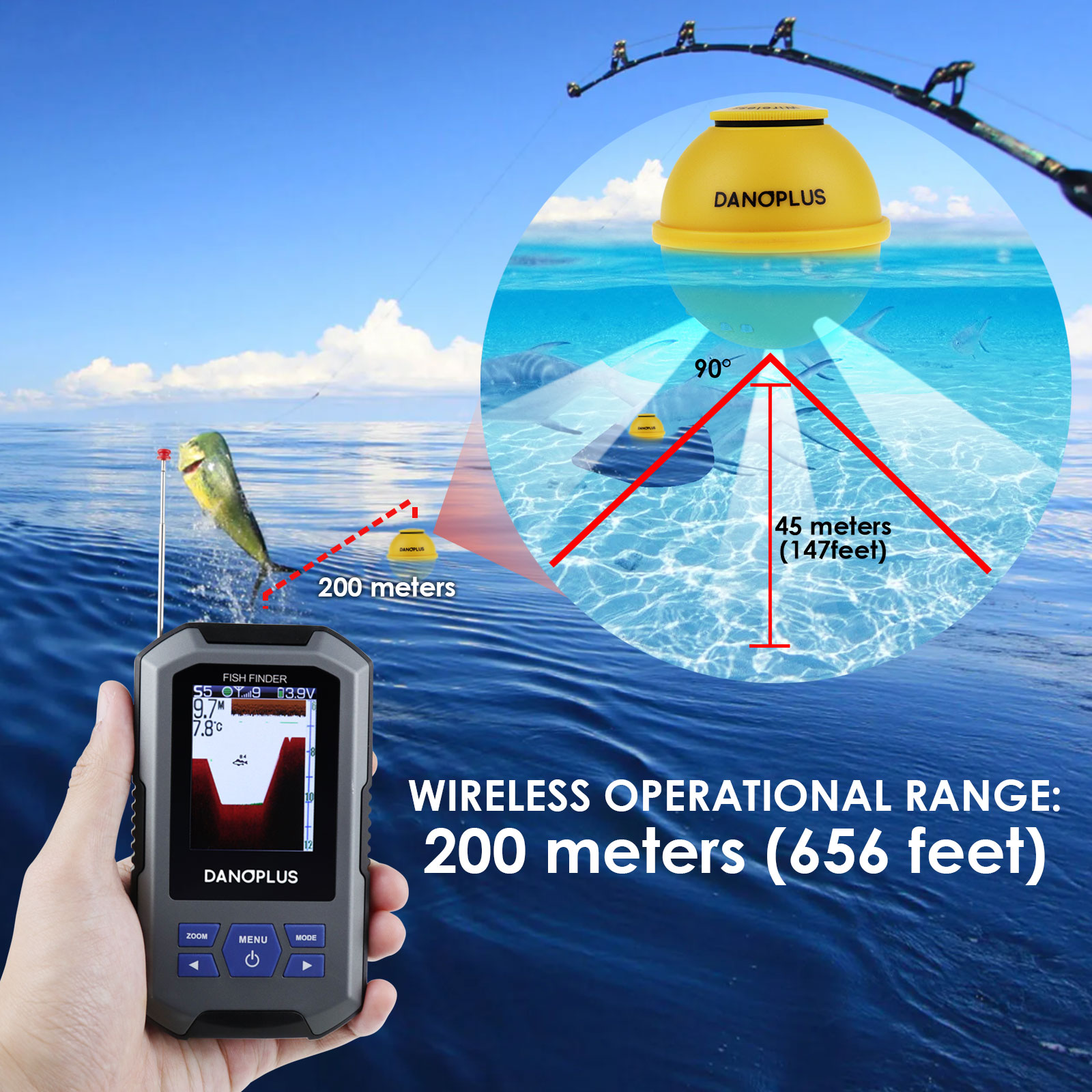 Fish Finder Wireless Sonar Sen – обзор и цена Fish Finder