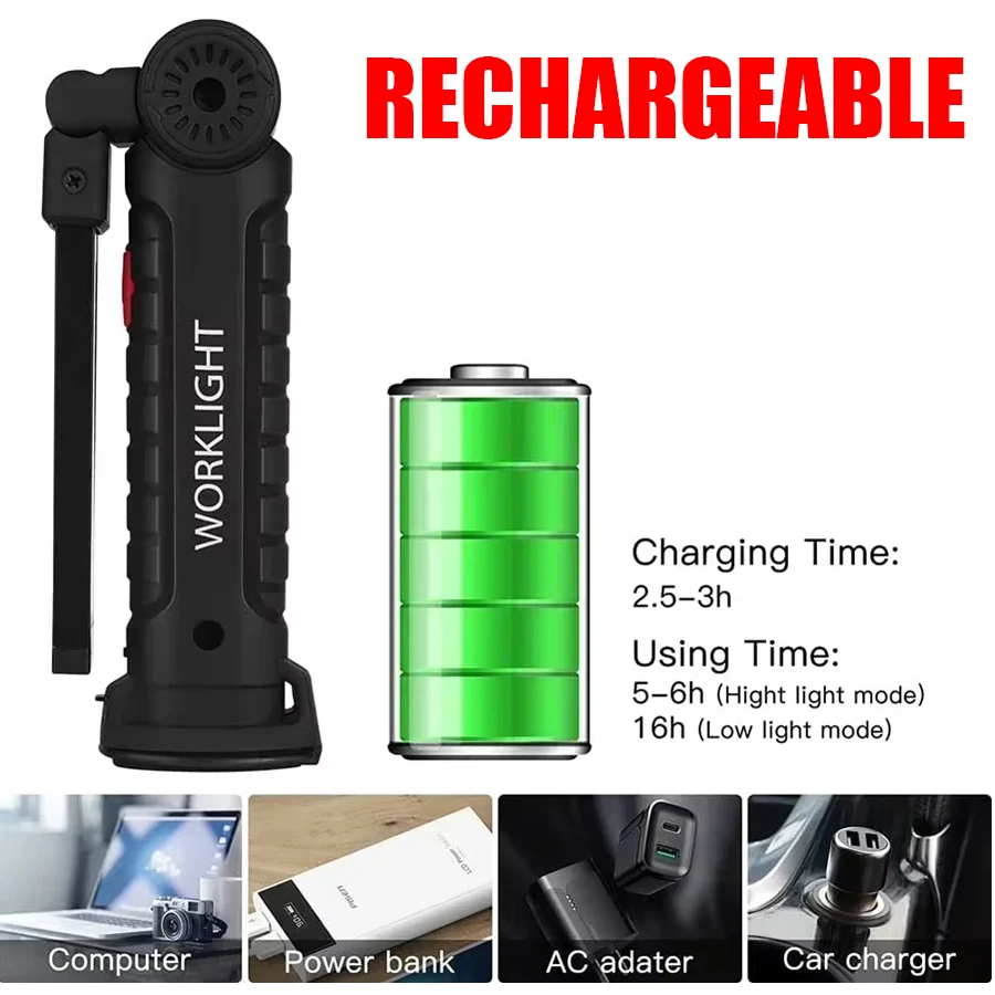 Rechargeable Magnetic Work Lig – обзор и цена Fishing Light