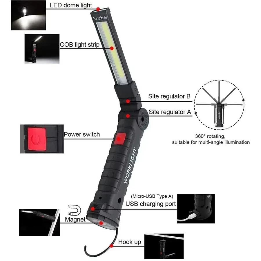 Rechargeable Magnetic Work Lig – обзор и цена Fishing Light