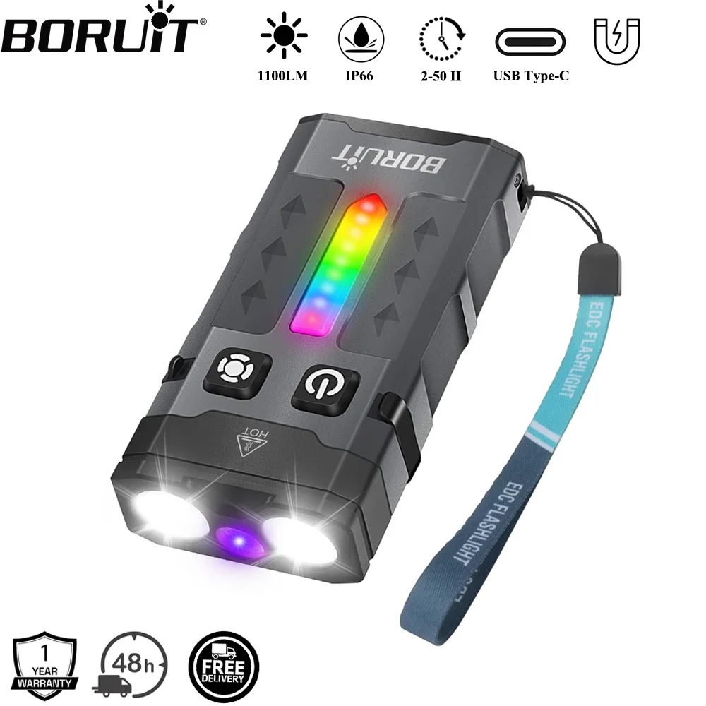 BORUiT EV20 1100LM EDC UV Keyc – обзор и цена Fishing Light