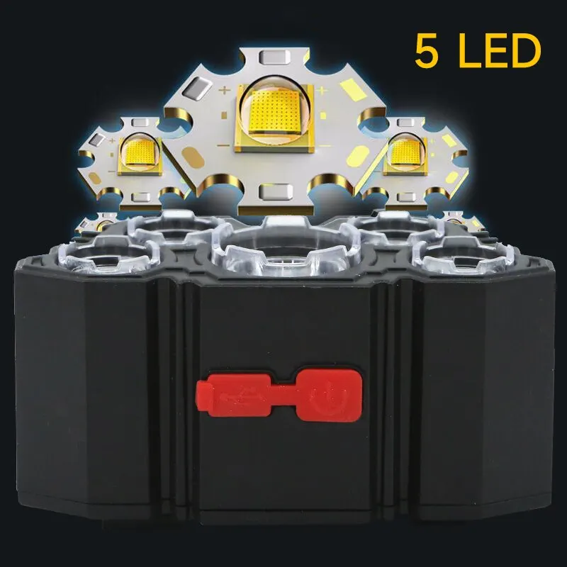 Rechargeable 5 LED Headlamp St – обзор и цена Fish Finder Battery