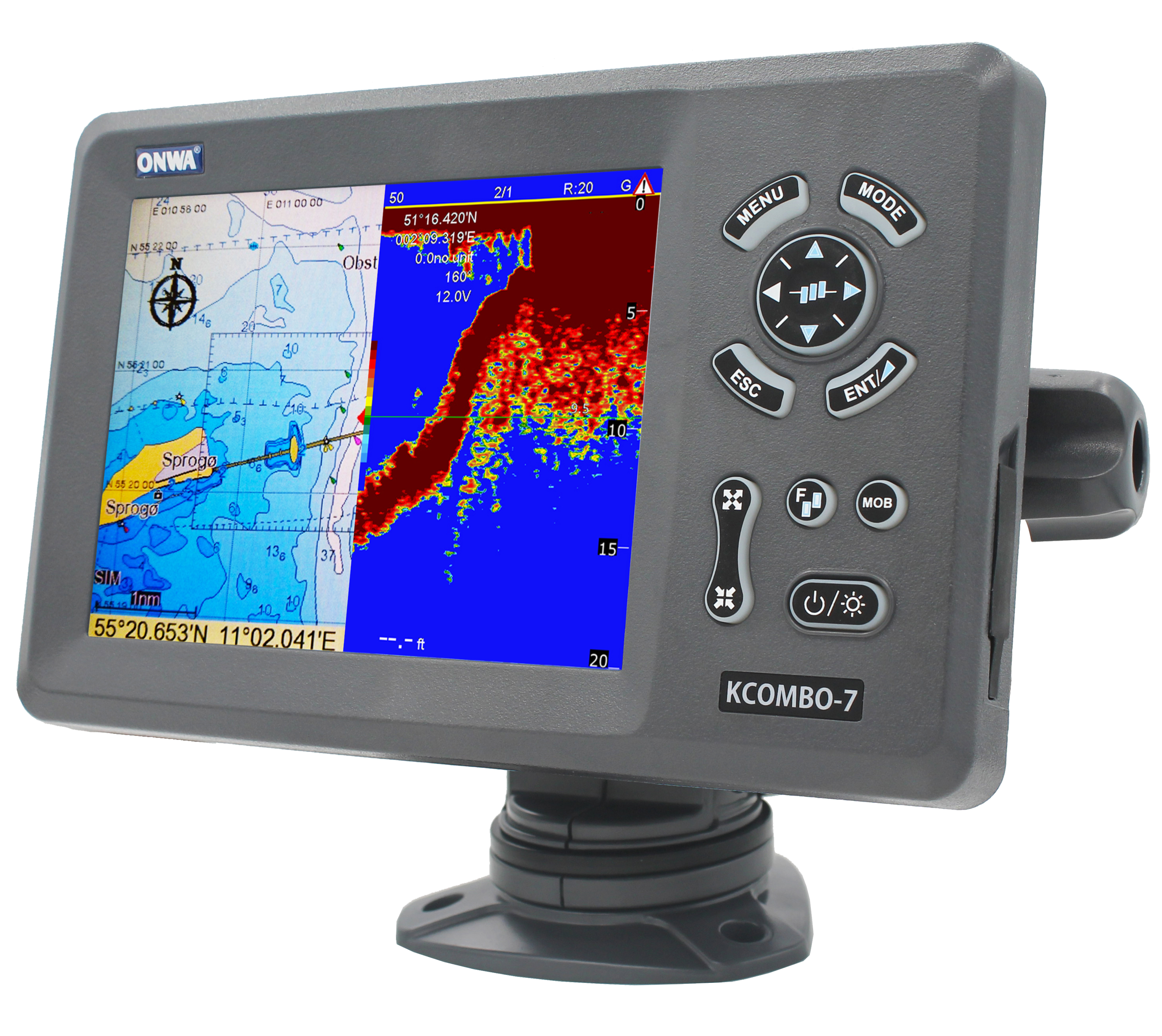ONWA KCombo-7 7inch Marine GPS – обзор и цена Fish Finder Gps
