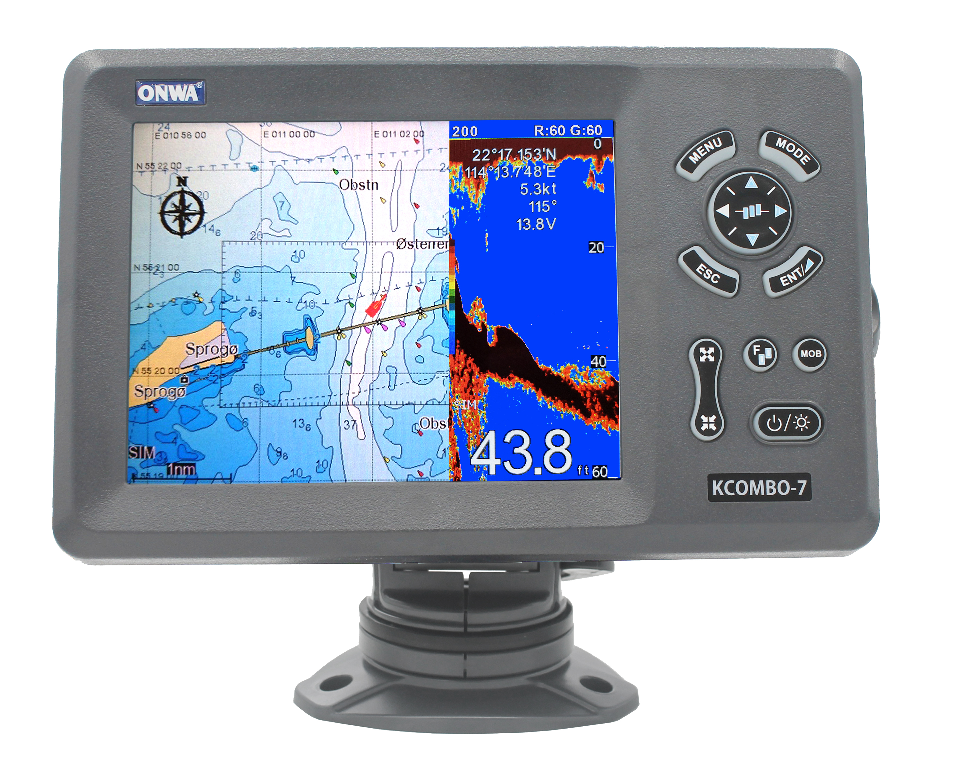 ONWA KCombo-7 7inch Marine GPS – обзор и цена Fish Finder Gps