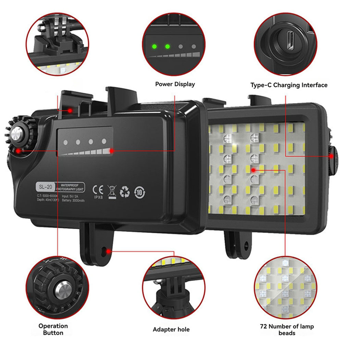 【Last-Chance!】LED Photographic – обзор и цена Underwater Camera