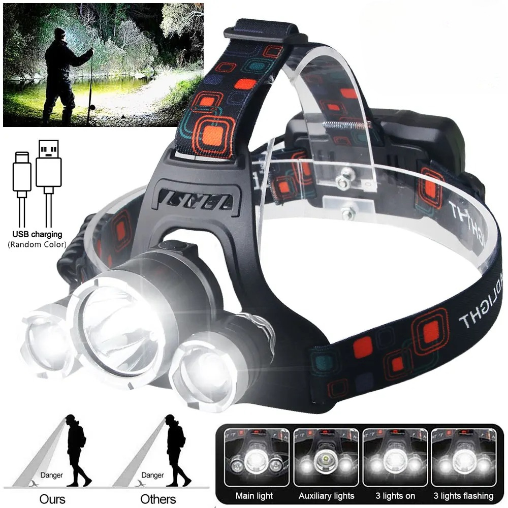 High Power LED Headlamp 18650  – обзор и цена Fish Finder Battery