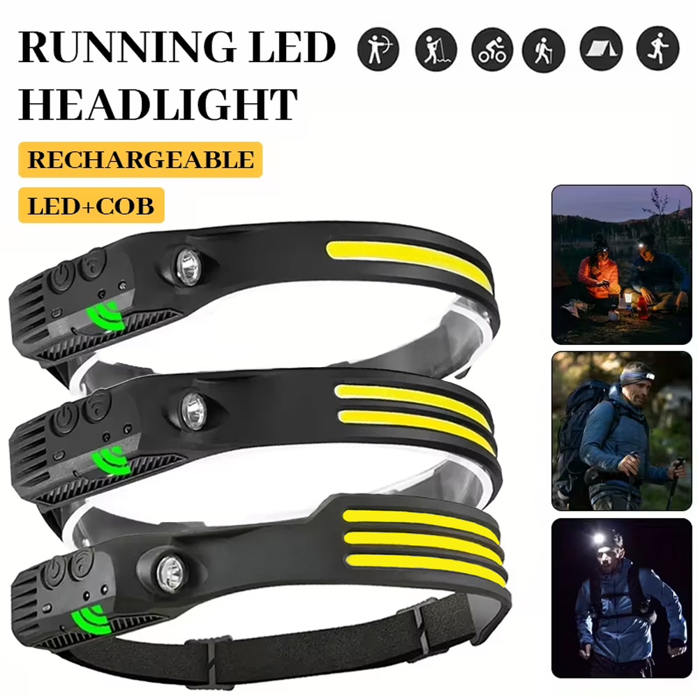 COB LED Induction Headlamp USB – обзор и цена Fish Finder Battery