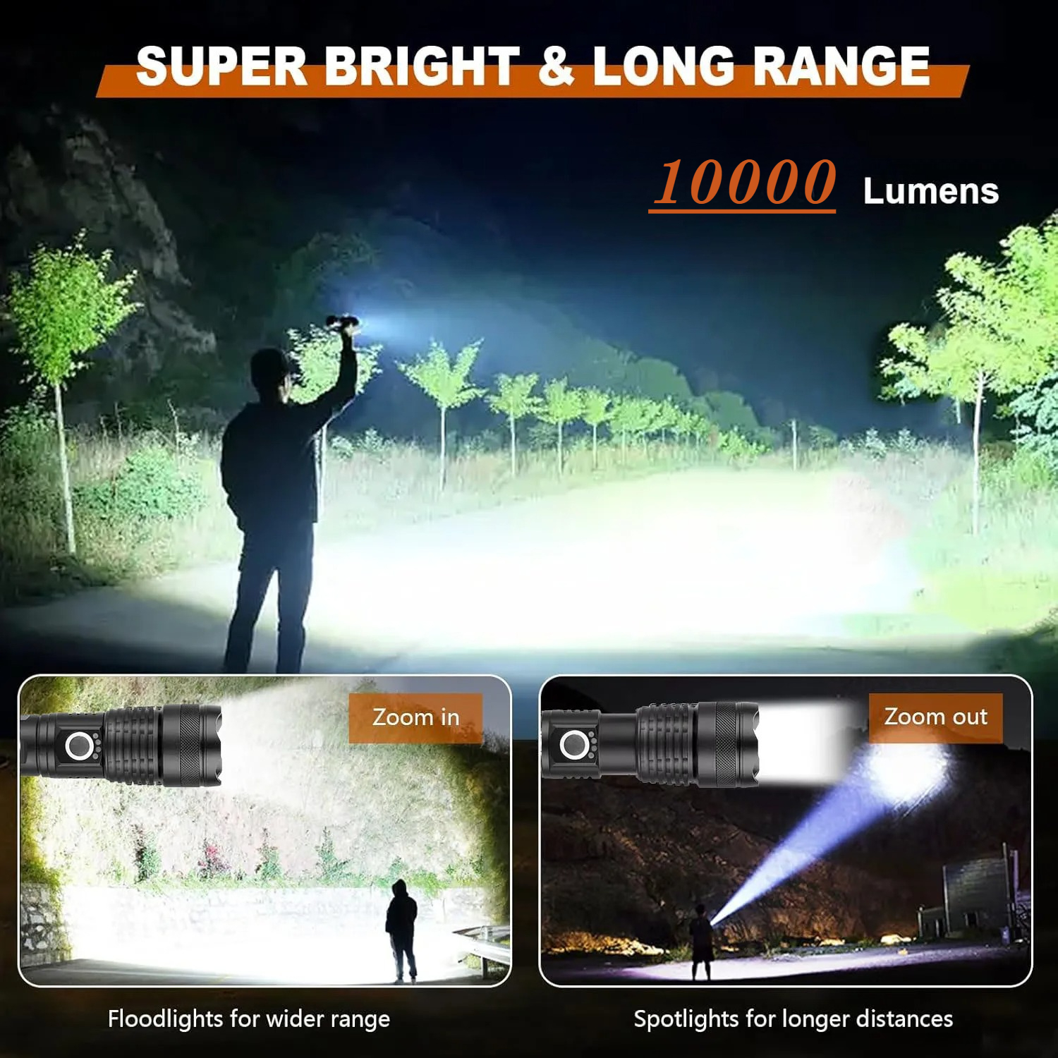 High Power LED Flashlight Rech – обзор и цена Fishing Light
