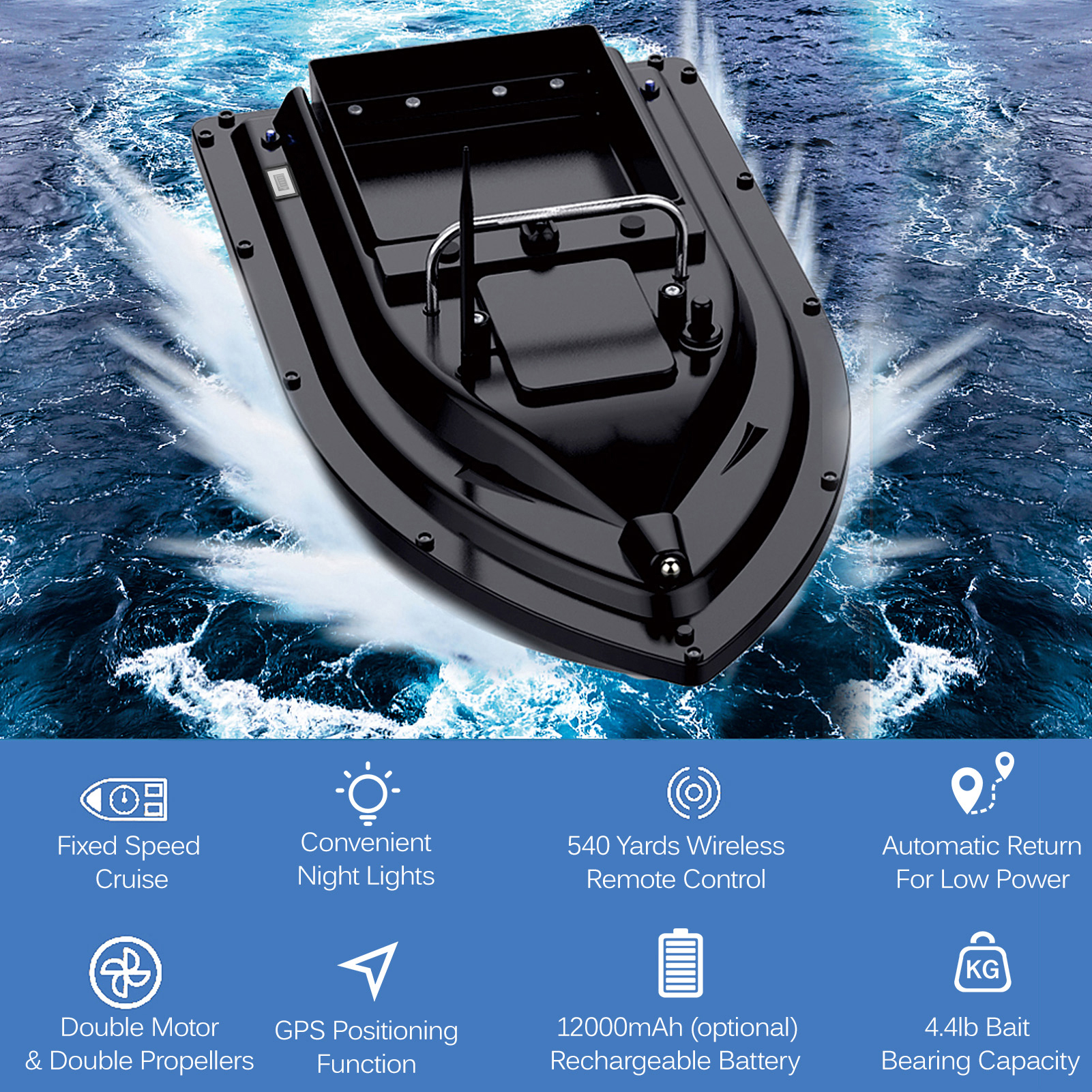 D16E GPS Fishing Bait Boat wit – обзор и цена Fishing Gps