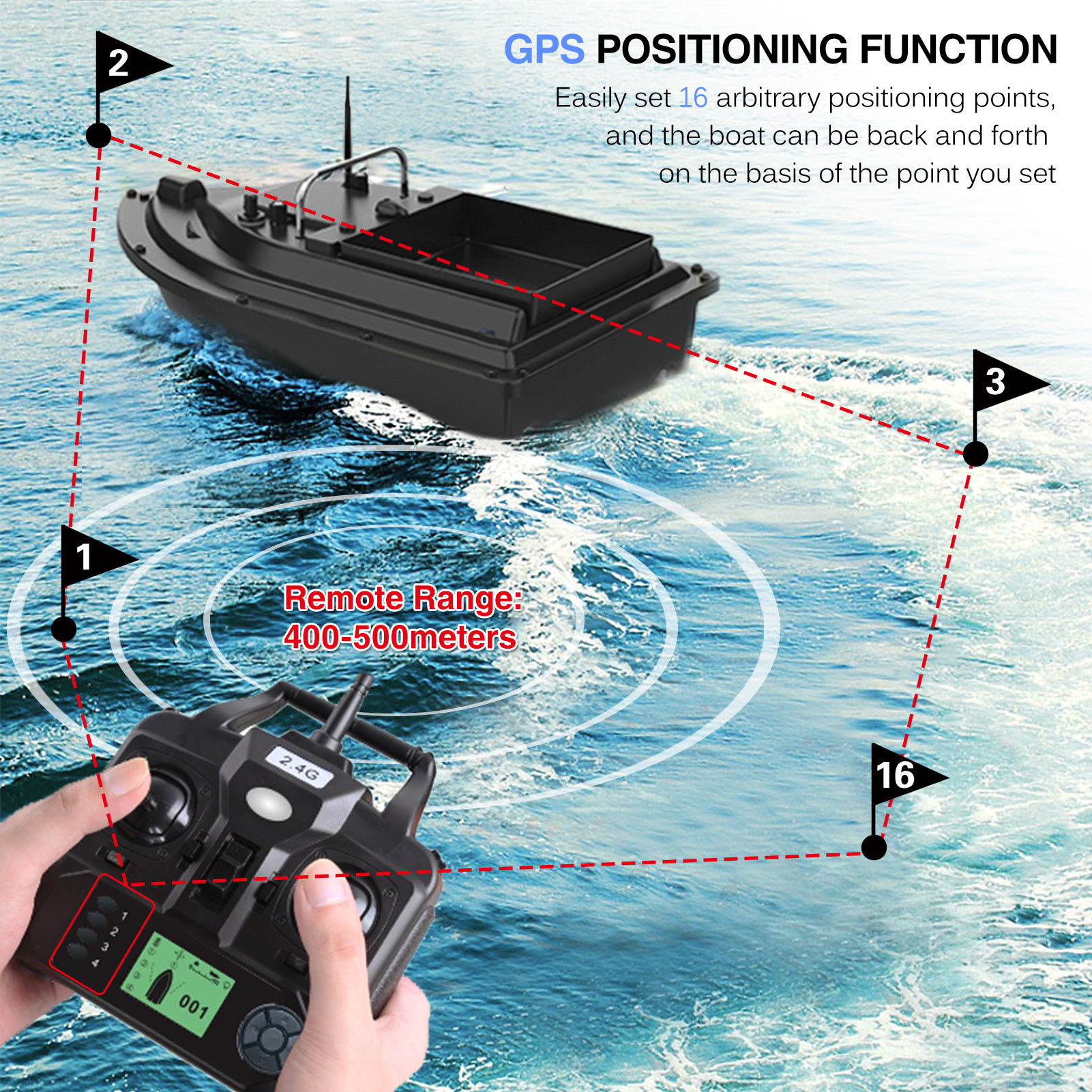 D16E GPS Fishing Bait Boat wit – обзор и цена Fishing Gps